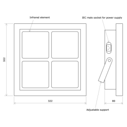 Long wave infrared generator for heating people 601495 Vulcanic Draw