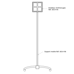 Support mobile pour générateur d'infrarouges 610495 Vulcanic Plan2