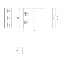 Miniature 3-pin female plug for Pt100 probe 3110102 Vulcanic View3