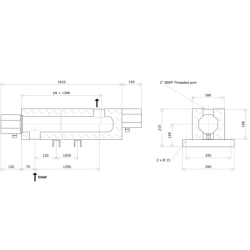 ND80 single vessel insulated liquid circulation heater Vulcanic DrawLN1390B0