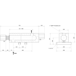 ND80 single vessel insulated liquid circulation heater Vulcanic DrawLN460B60