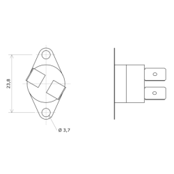 Thermostat limiteur pour batteries terminales circulaires Vulcanic Plan