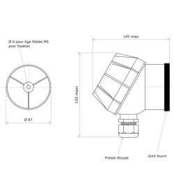 Boitier polyamide pour thermoplongeurs sur bride Vulcaloy Vulcanic Plan