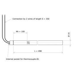 Extra-long Vulstar cartridge Ø16x498 Vulcanic Draw