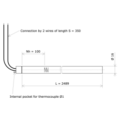 Extra-long Vulstar cartridge Ø16x2489 Vulcanic Draw