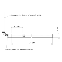 Extra-long Vulstar cartridge Ø20x547 Vulcanic Draw