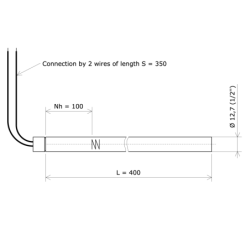 Extra-long Vulstar cartridge Ø12,7x400 Vulcanic Draw