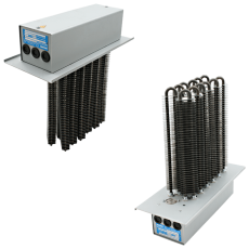 Air heaters for rectangular ducts