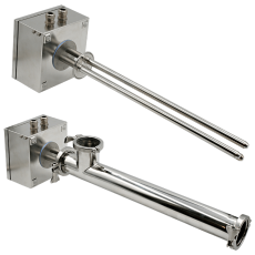 Pharmaceutical immersion heaters and in-line heaters