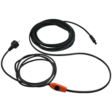 PVC heating cables with thermostat for frost protection