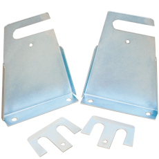 Protected steel brackets for finned strip heaters