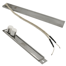Sheathed steatite-insulated strip heaters